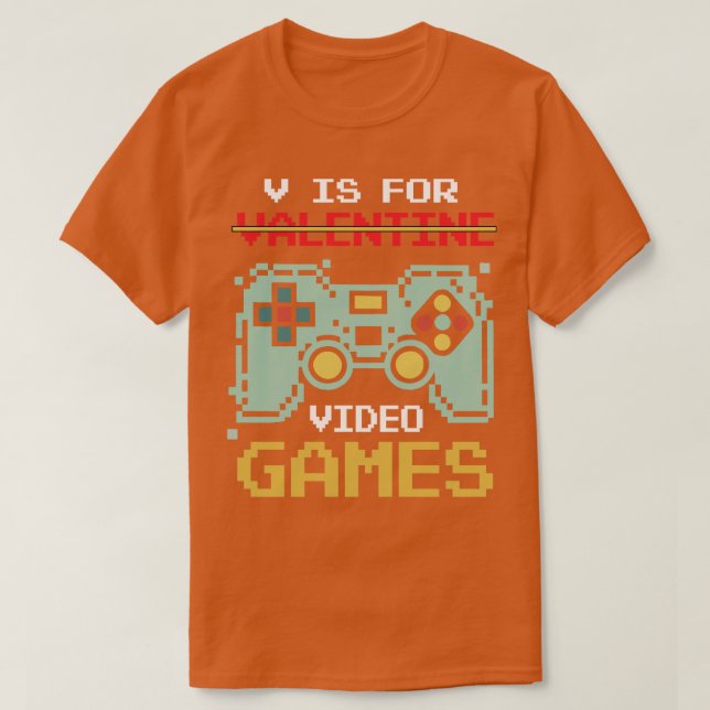 Camiseta V É Para Videos games Engraçado Gamer De Dias de o (Frente do Design)