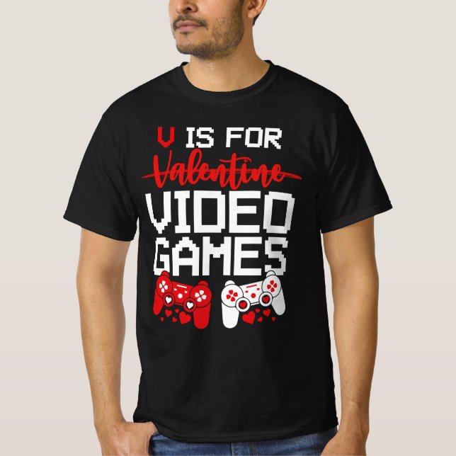 Camiseta V É Para Videos games Engraçado Gamer De Dias de o (Frente)
