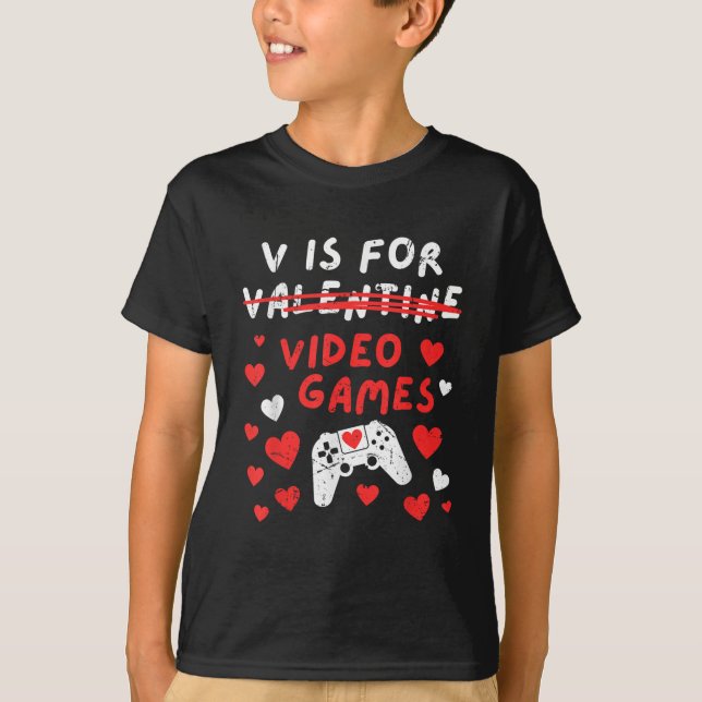 Camiseta V É Para Videos games Engraçado Gamer De Dias de o (Frente)