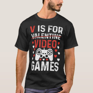 Camiseta V É Para Videos games Engraçado Gamer De Dias de o