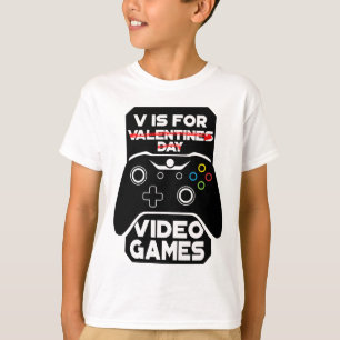 Camiseta V É Para Videos games Engraçados Gamer T-
