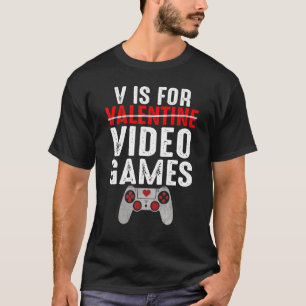 Camiseta V É Para Videos games Engraçados Jogador De Vídeo 