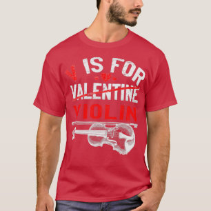 Camiseta V É Para Violino Engraçado Violino Violinista Dia