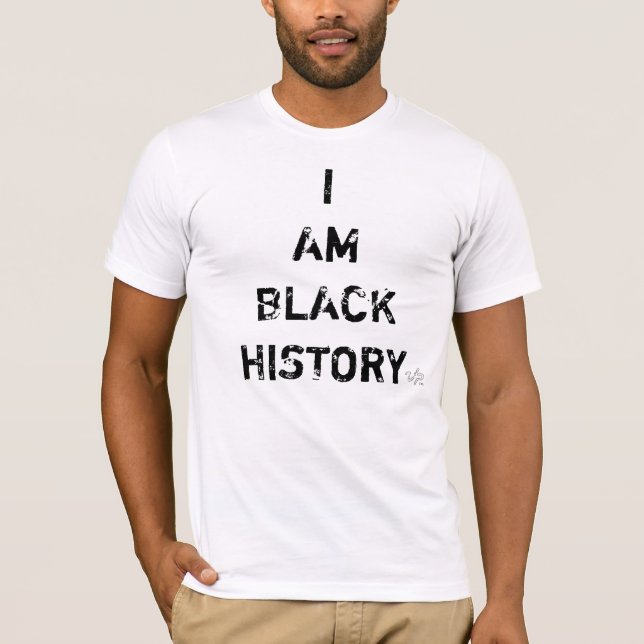 Camiseta V.I.P. EU SOU A HISTÓRIA PRETA (branca) (Frente)