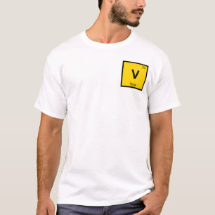 Camiseta V - Música de Violino Símbolo da Tabela Periódica 