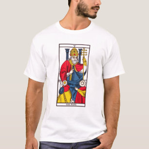 Camiseta V o papa, cartão de Tarot