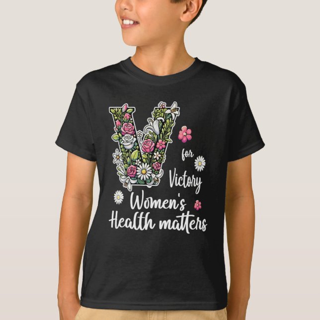 Camiseta V Para a Vitória; Saúde da Mulher S (Frente)