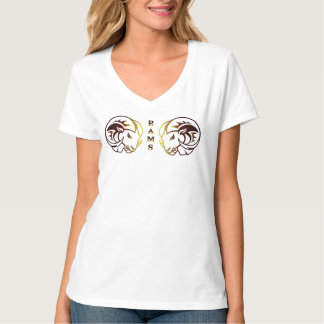 Camiseta V para Mulheres Áries do Zodíaco