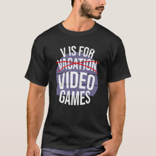 Camiseta V Para Videos games De Jogos Em Fluxo De Videos ga