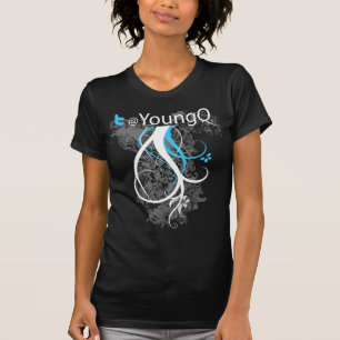 Camiseta V-Pescoço completo das senhoras de YoungQ (cabido