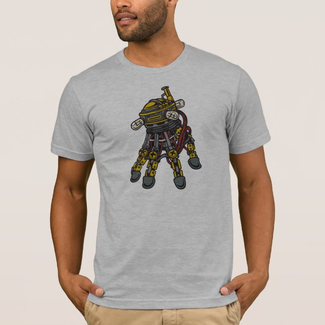 Camiseta V-Pescoço da mão de Steampunk (Frente)