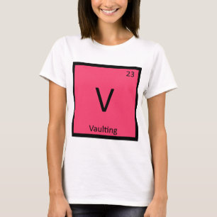 Camiseta V - Pista de Salto e Símbolo Químico de Campo