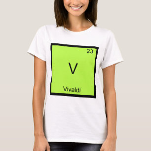 Camiseta V - Símbolo de Elemento Químico Funny Vivaldi T-