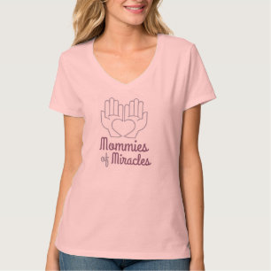 Camiseta V-T do logotipo da lavanda da MAMÃ