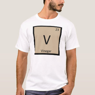 Camiseta V - Tabela Periódica Química do Vinagre Símbolo