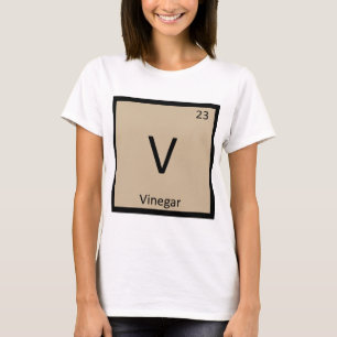 Camiseta V - Tabela Periódica Química Símbolo do Vinagre