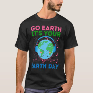 Camiseta Vá à Terra É o seu plano de dança de música do Dia