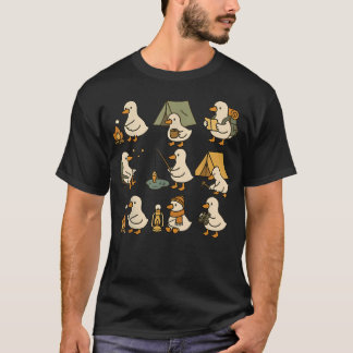 Camiseta Vá Acampar Ao Ar Livre Amante Da Caminhada Ganso T