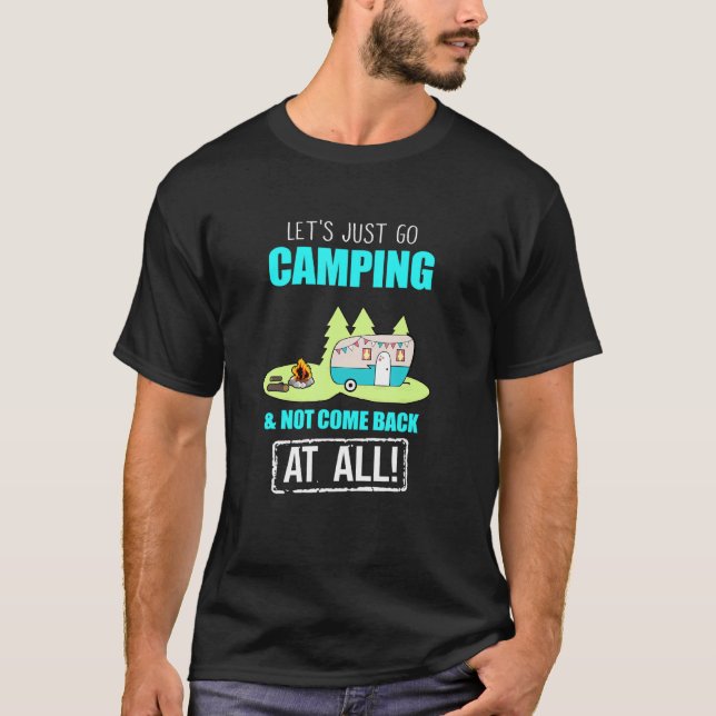 Camiseta Vá Acampar E Não Volte Para O Rv Vans Life Campfir (Frente)