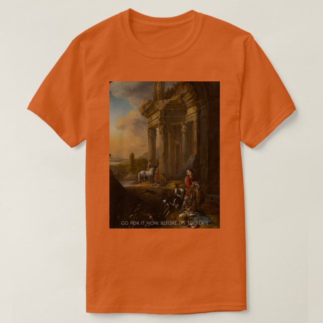 Camiseta vá agora antes que seja tarde demais (Frente do Design)