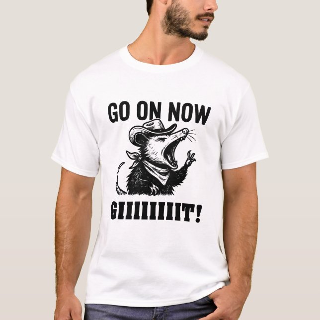Camiseta VÁ AGORA | Ogambá Sarcástico Engraçado (Frente)