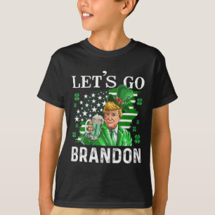 Camiseta Vá Brandon Dia de São Patrício Trump Beer E Améric