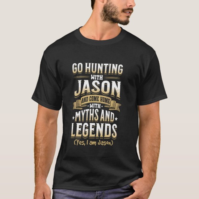 CAMISETA VÁ CAÇAR COM JASON. LENDAS MITOLÓGICAS ENGRAÇADAS (Frente)