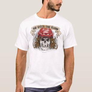 Camiseta Vá com o vermelho do fluxo (cabelo do hóquei)
