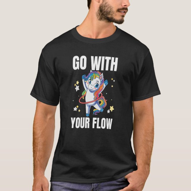 Camiseta Vá Com Seu Exercício De Trabalho De Dança De Fluxo (Frente)