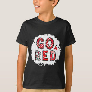 Camiseta Vá de Vermelho para o Mês de Conscientização sobre