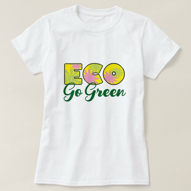 Camiseta Vá Design Eco Retro Verde (Frente do Design)