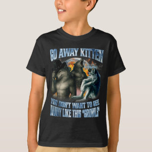Camiseta Vá Embora Gatinho Papai Gosta de Lobo Alfa Diverti