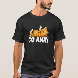 Camiseta Vá Embora Gato Para Uma Manhã Preguiçosa Gato Sarc