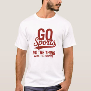 Camiseta Vá Esportes Vencer Os Pontos Vermelho Negrito Moti