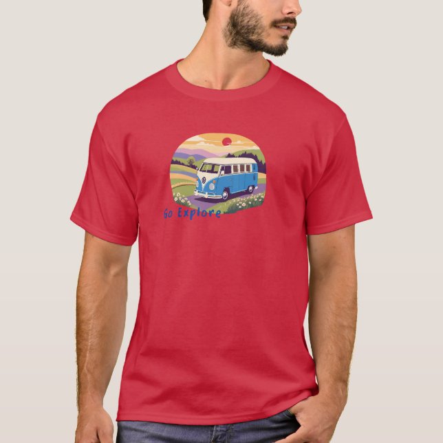 Camiseta Vá Explorar Camisa-T Unisex (Frente)