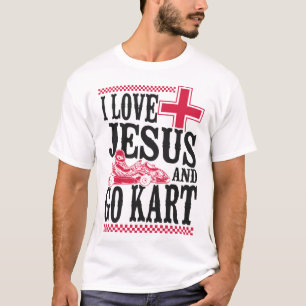 Camiseta Vá Kart Eu Amo Jesus E Vá Kart Jesus Fé