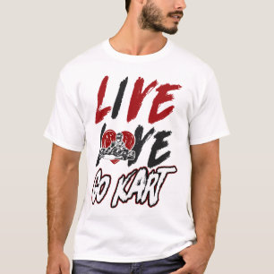 Camiseta Vá Kart Live Love Go Kart Girl Femie