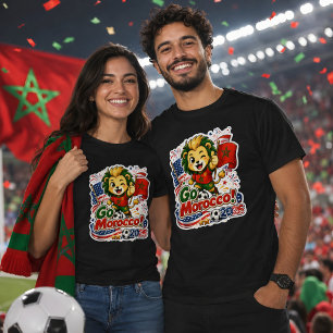 Camiseta Vá Leões do Futebol Marrocos Fãs