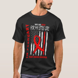 Camiseta Vá Menina Vermelha Conscientização sobre Doenças C