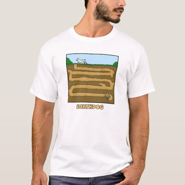 Camiseta Vá mmoer o t-shirt de Earthdog dos desenhos (Frente)