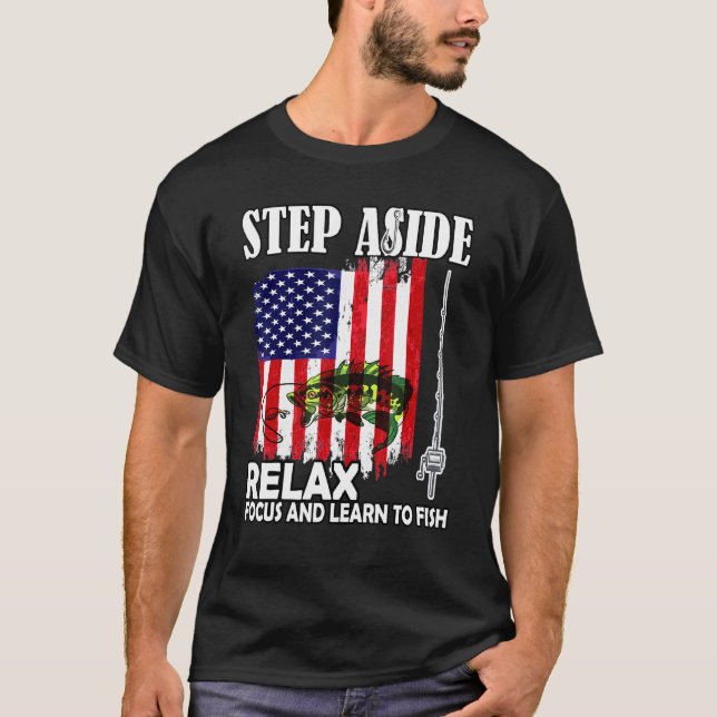 Camiseta Vá Para a Página Relaxe e Aprenda a Pescar Eu Pesc (Frente)