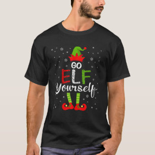 Camiseta Vá para o seu próprio Natal ELF Correspondendo à f