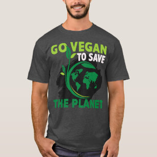 Camiseta Vá Para Vegan Para Salvar A Comida Do Planeta Vega
