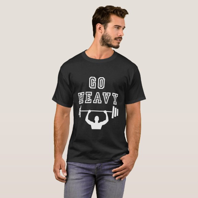 Camiseta Vá pesado (Frente Completa)