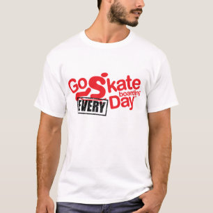 Camiseta vá skateboarding "cada" t-shirt do dia
