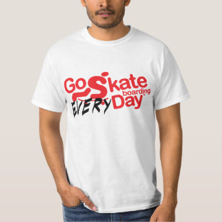 Camiseta vá skateboarding "cada" t-shirt do dia
