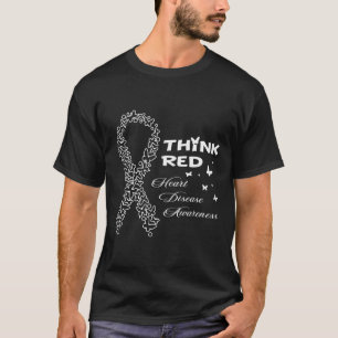 Camiseta Vá Vermelho Em Fevereiro Saúde do Coração Conscien
