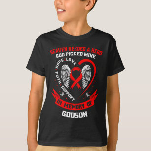 Camiseta Vá Vermelho Em Memória Do Meu Padrinho Conscientiz