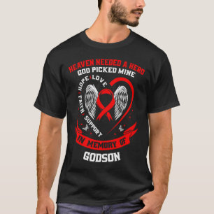 Camiseta Vá Vermelho Em Memória Do Meu Padrinho Conscientiz