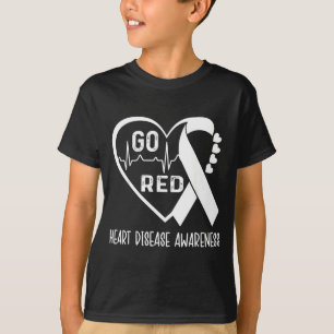 Camiseta Vá Vermelho - Fevereiro Mês Americano de Conscient